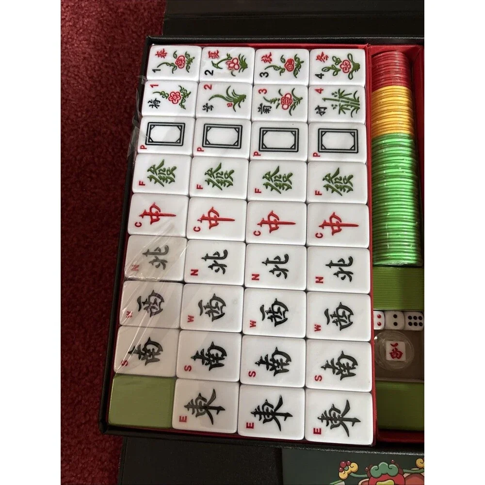 Chinese Mahjong Set X-Large 146 Numbered Melamine 1.5